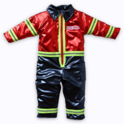 Déguisement combinaison pompier Le Petit Souk rouge pour enfants