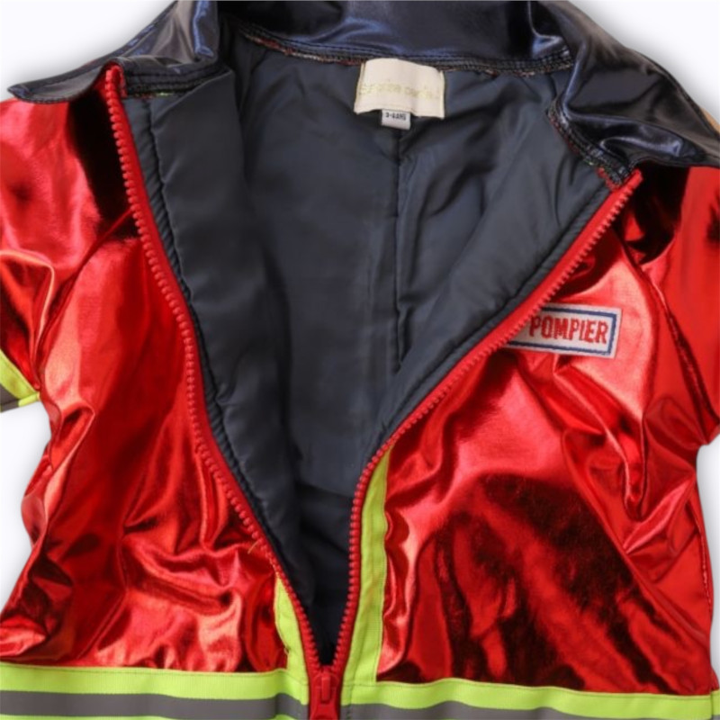Déguisement combinaison pompier Le Petit Souk rouge pour enfants