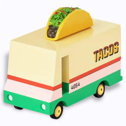 Taco Van en bois Candylab jaune design rétro pour enfants