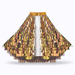 Cape holographique à franges or Ratatam déguisement enfant brillant