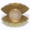 Lampe coquillage à paillettes dorées Le Petit Souk lumineuse et décorative
