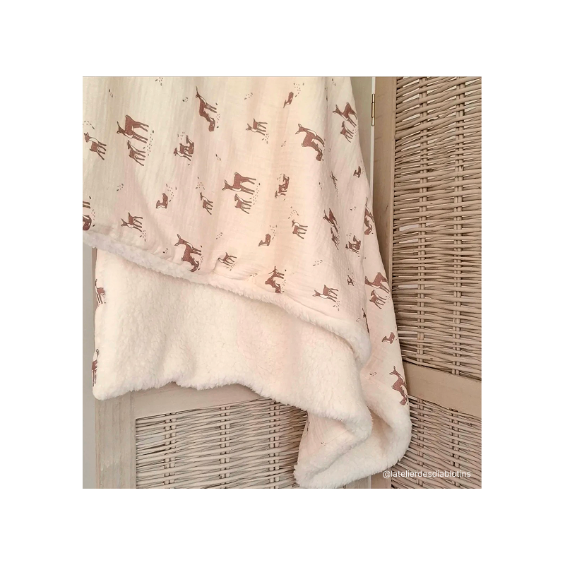 Couverture bébé L’Atelier des Diablotins douce et chaude faite main