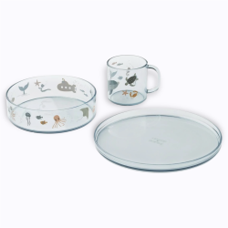 Set de table en Tritan imprimé Siva Sea Creature Liewood pour enfants