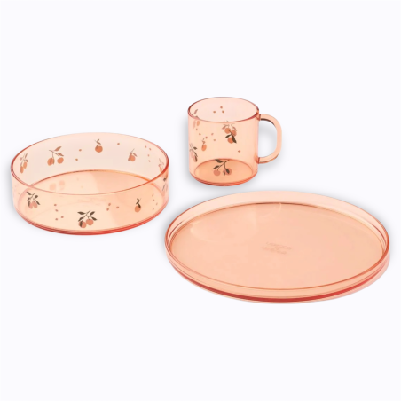 Set de table en Tritan imprimé Siva Peach Liewood pour repas enfants