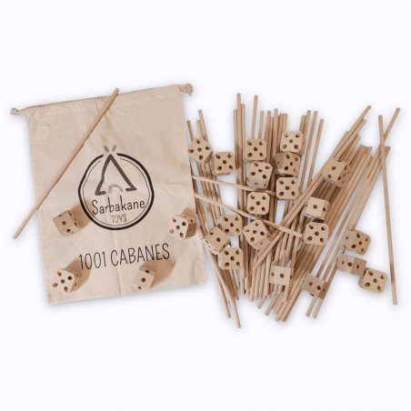 1001 cabanes pack écureuil 72 pièces Sarbakane en bois durable