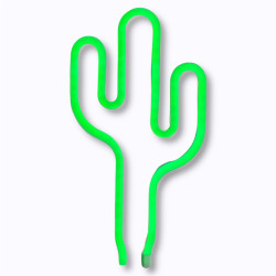 Lampe Néon LED Cactus Ginga verte décorative