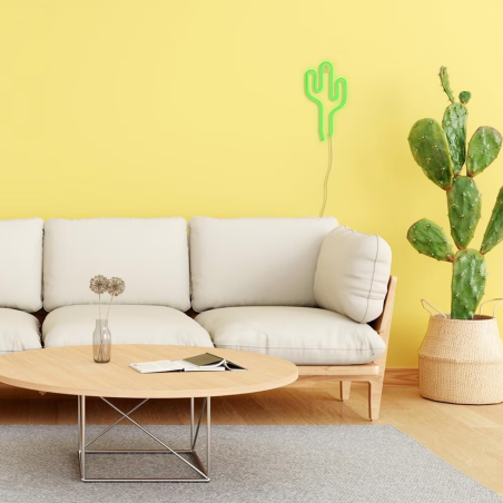 Lampe Néon LED Cactus Ginga verte décorative