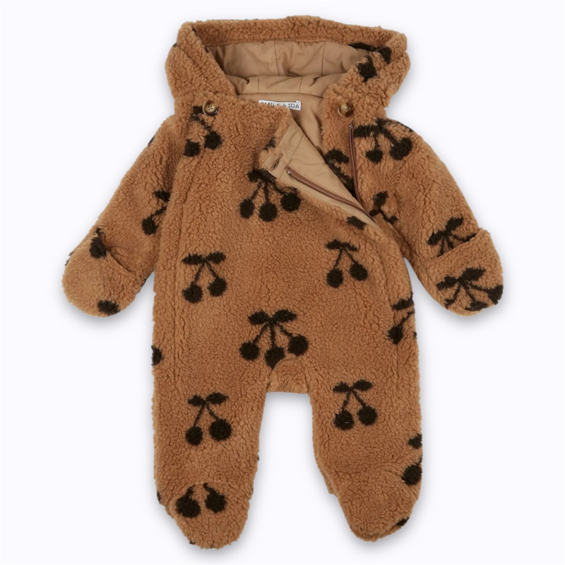 Pilote bébé cerises Émile et Ida en polaire caramel