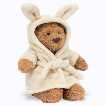peluche ours Bartholomew en peignoir Jellycat
