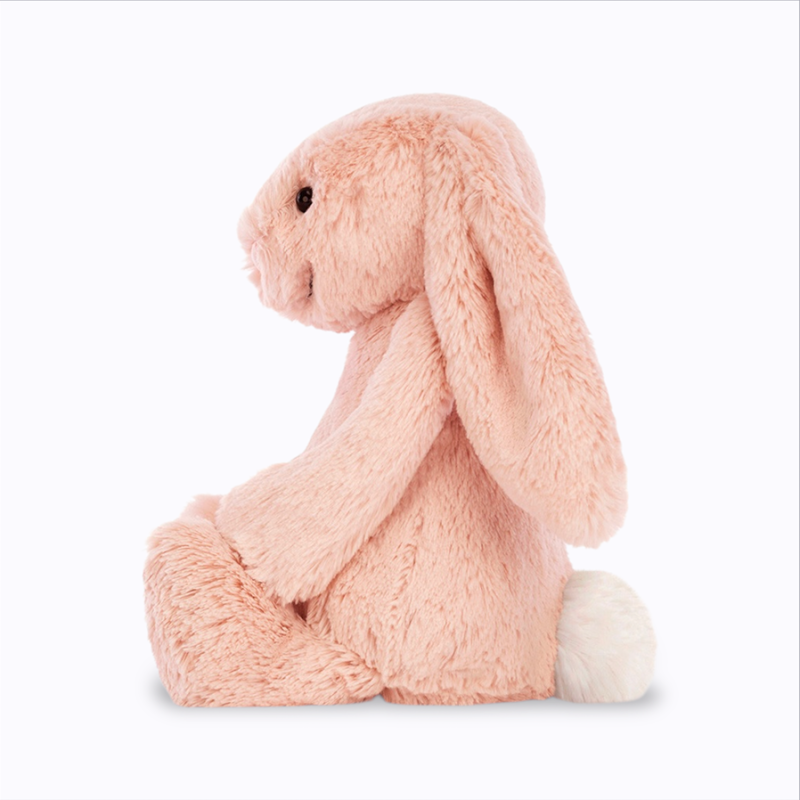 Peluche Lapin Bashful Blush Medium Jellycat d'un rose pâle