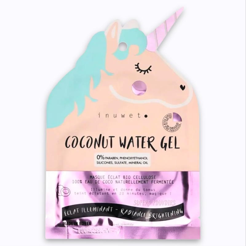 Masque éclat Licorne visage en bio-cellulose - Inuwet