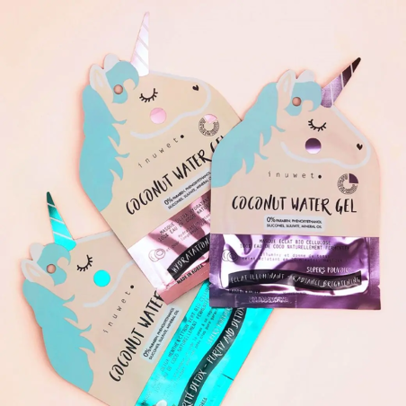 masque éclat licorne visage Inuwet en bio-cellulose