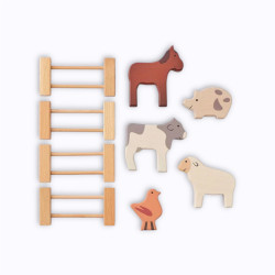 Animaux de la ferme en bois...