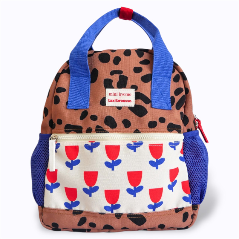 sac à dos fleurs et léopard