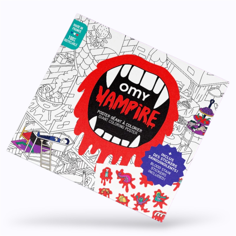 Poster géant à colorier vampire - OMY