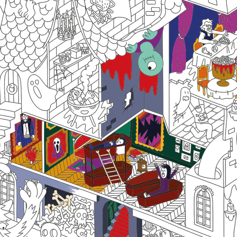 Poster géant à colorier vampire - OMY