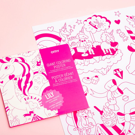 Poster géant à colorier Lily - OMY