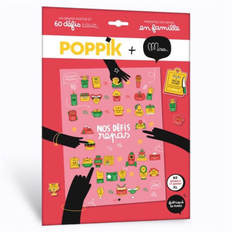 Poster à sticker Nos défis repas - Poppik x Minus