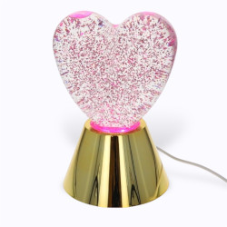Lampe cœur rose à...