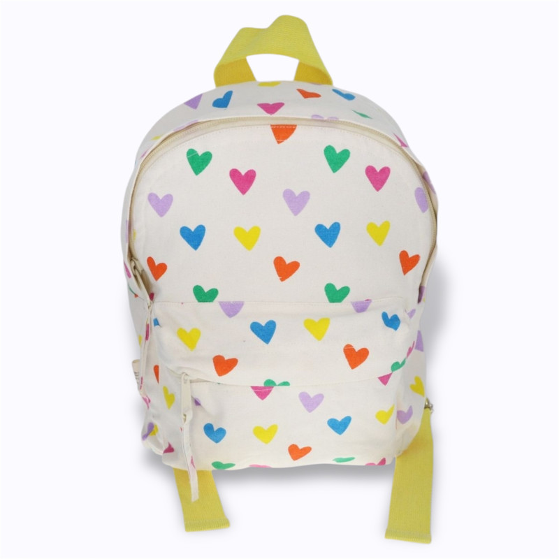 Sac à dos enfant double poignées multicœurs - Le Petit Souk