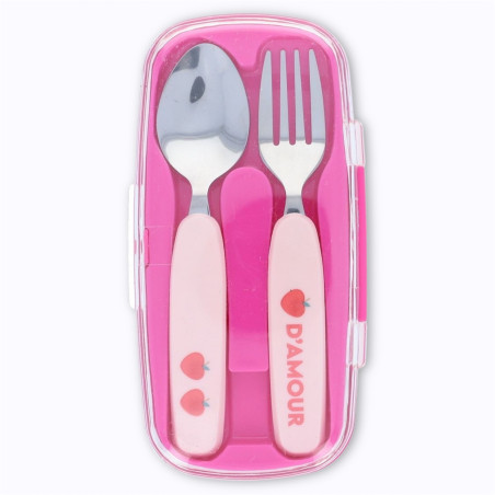 Set de couverts pommes roses - Le Petit Souk