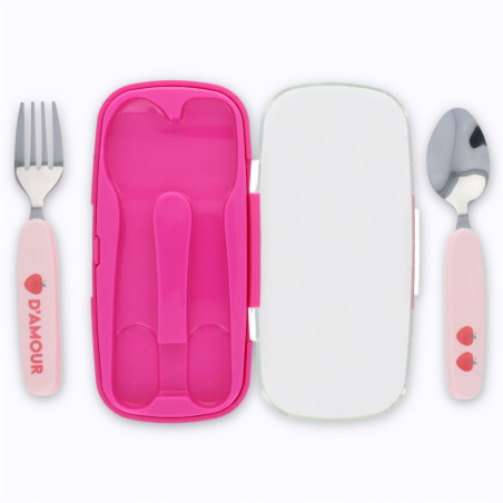 Set de couverts pommes roses - Le Petit Souk
