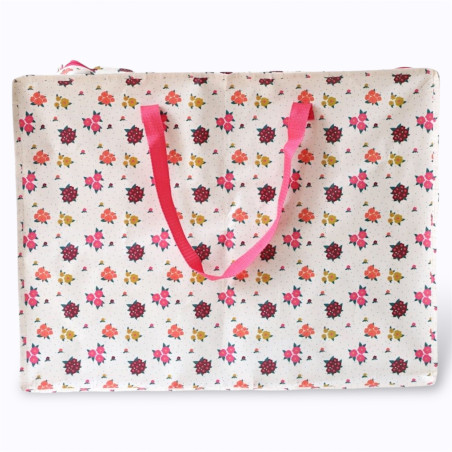 Sac de rangement fleurs roses - Le Petit Souk