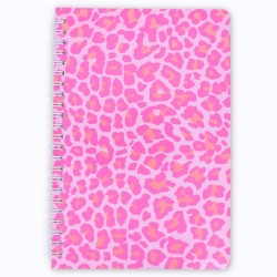 Cahier à spirales léopard rose - Le Petit Souk