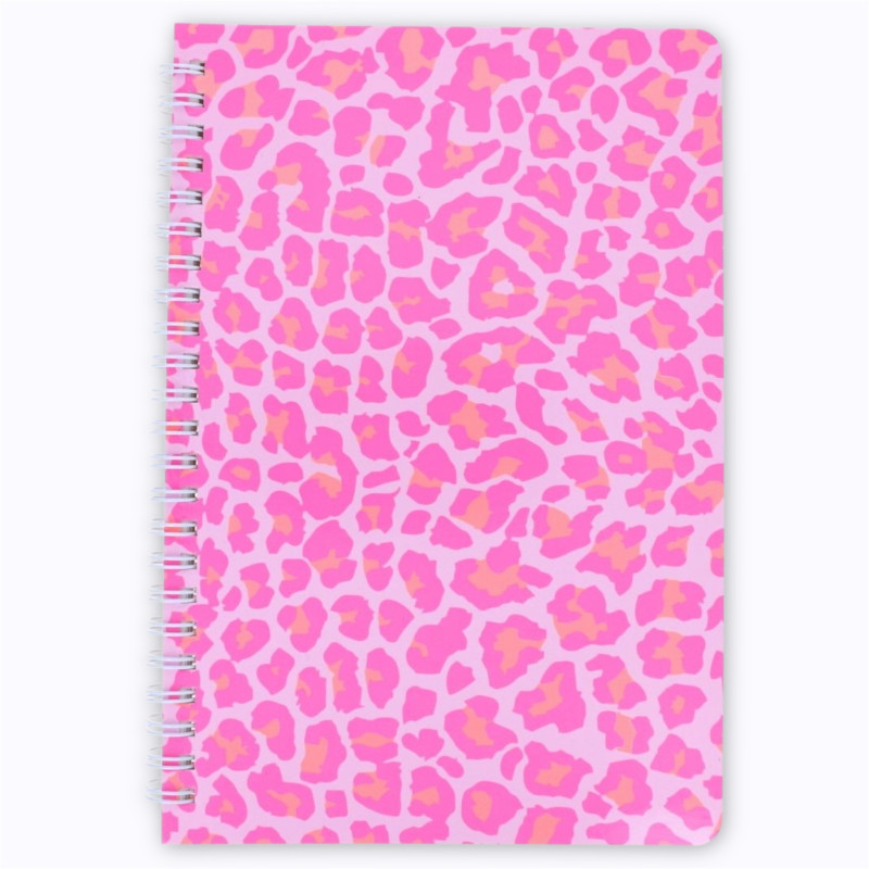 Cahier à spirales léopard rose - Le Petit Souk