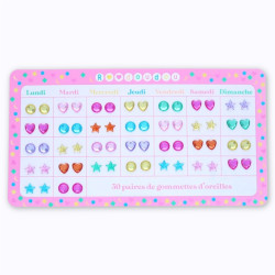 Boucles d'oreilles autocollantes semainier - Le Petit Souk