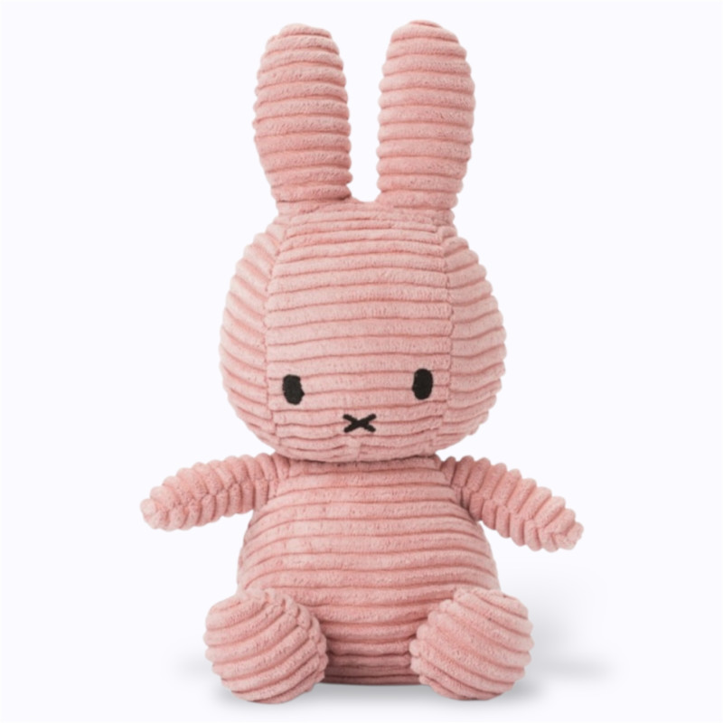 peluche lapin miffy velours cotele eco 23 cm stempels and co