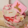 Carte postale bienvenue lapin rose Chichi Pompon Le Petit Souk