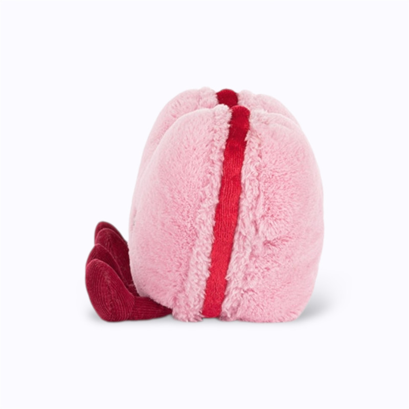 Peluche macaron cœur rose Colette peluches