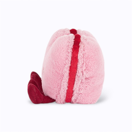 Peluche macaron cœur rose Colette peluches