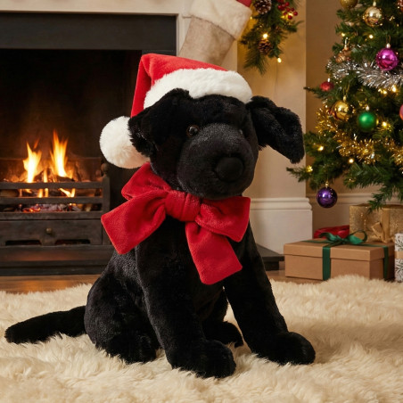Peluche labrador Winter Warmer Pippa noir peluches