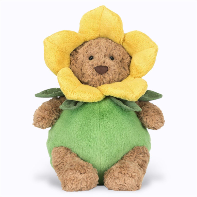 Peluche ours Bartholomew tenue de jonquille Jellycat peluches