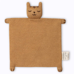 Doudou tigre plat tricoté -...